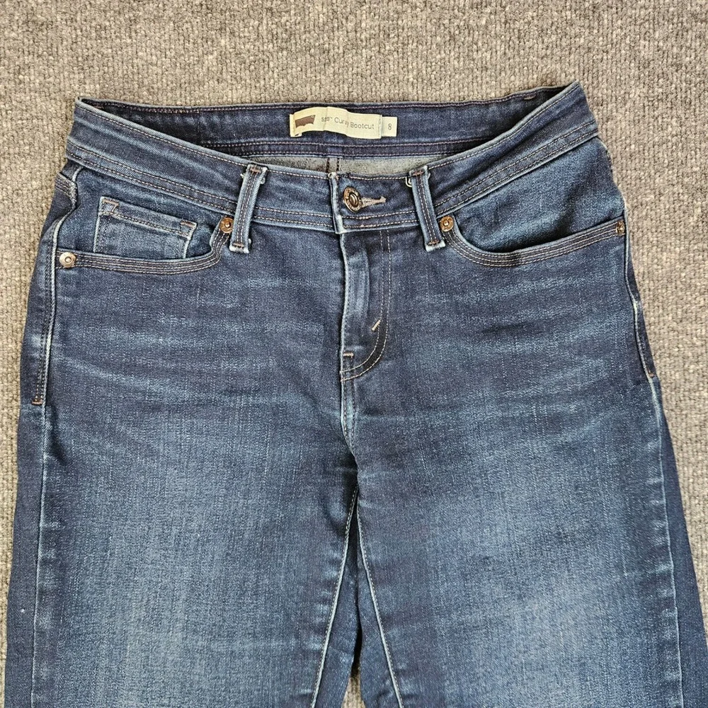 Levis 529 Curvy Bootcut Jeans Womens 8 Dark Wash Denim Blue Mid‎ Rise Stretch